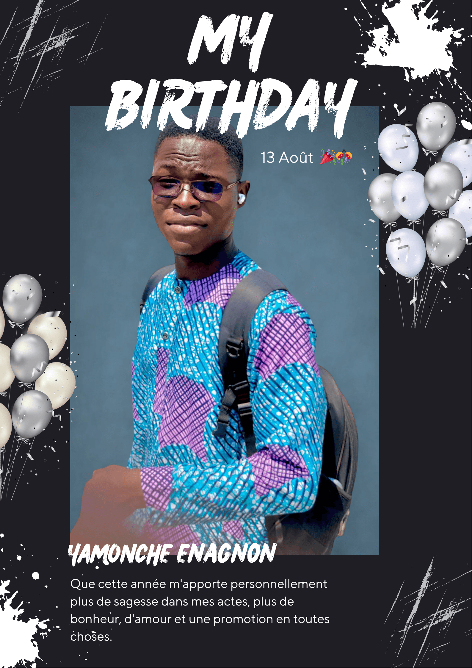 A l'occasion de mon anniversaire